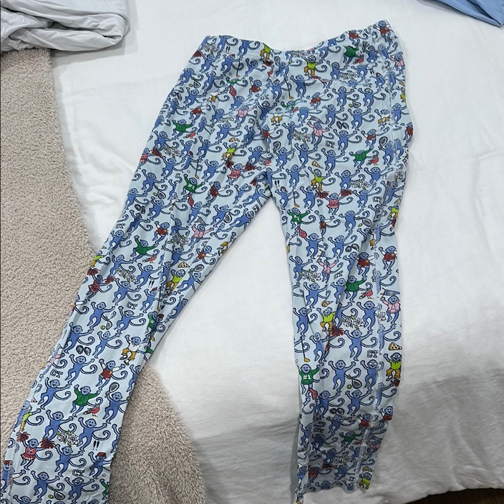 Roller Rabbit Blue and Red Floral Pajama Pants
